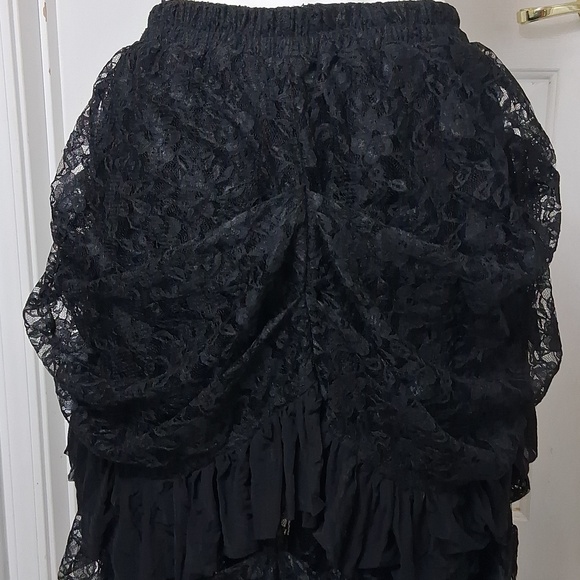 Spirit Black Lace Ruffle High-Low Skirt - Picture 7 of 9
